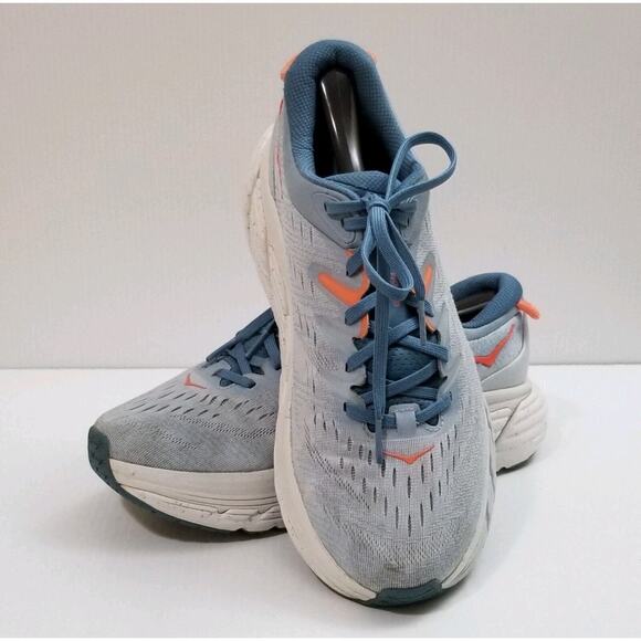 HOKA Women's Gaviota 4 running shoe Blue Fog/Plein Air Sneaker Size 7 Running - Picture 3 of 8